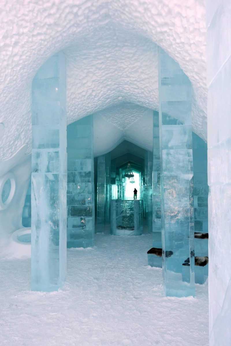 Интерьер ледяного отеля