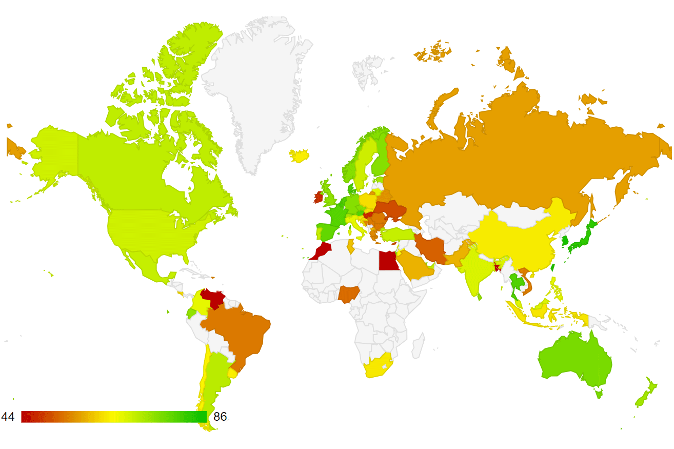 Рейтинг стран по уровню безопасности здравоохранения